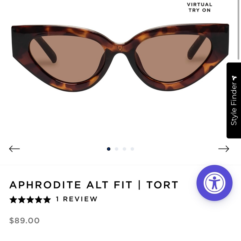 Le Specs Aphrodite Alt Fit Sunglasses - Tortoise - Like New/EUC